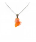 Narancsszínű Swarovski kristályos szív nyaklánc