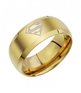 ékszer webshop Supergirl - aranyozott, női nemesacél gyűrű